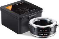 Adaptador K&F para usar lentes Minolta MD em Fujifilm FX