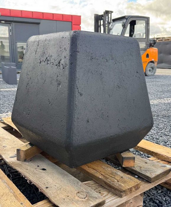 Donica betonowa Axis Czarna ozdobna, Ogrodowa, do roślin  47x44 1 szt