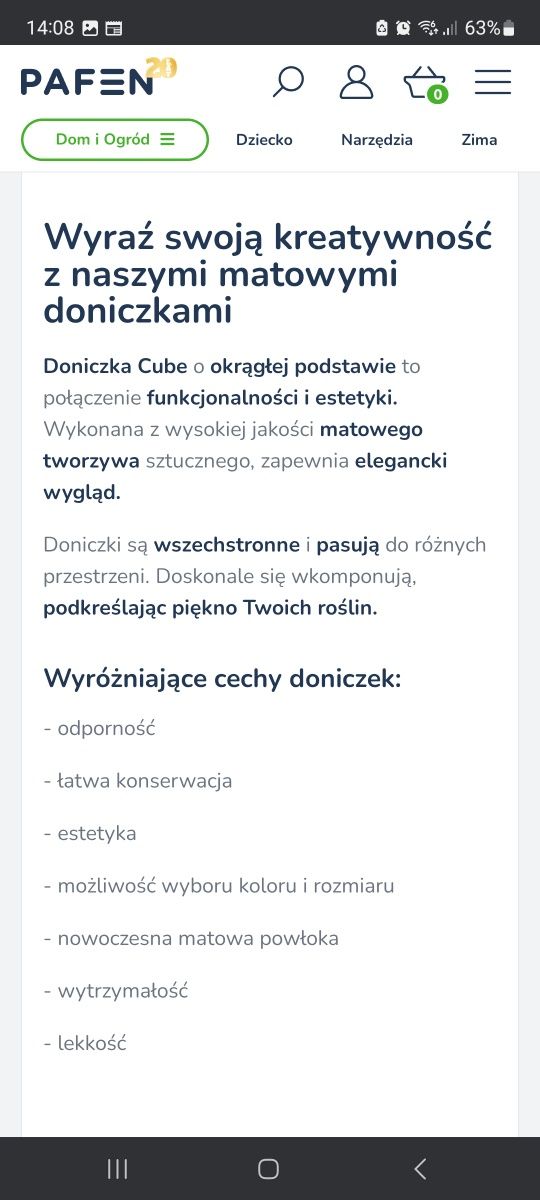 Donica biała plastkowa śr.30 cm wys. 26,6cm - 3 szt.