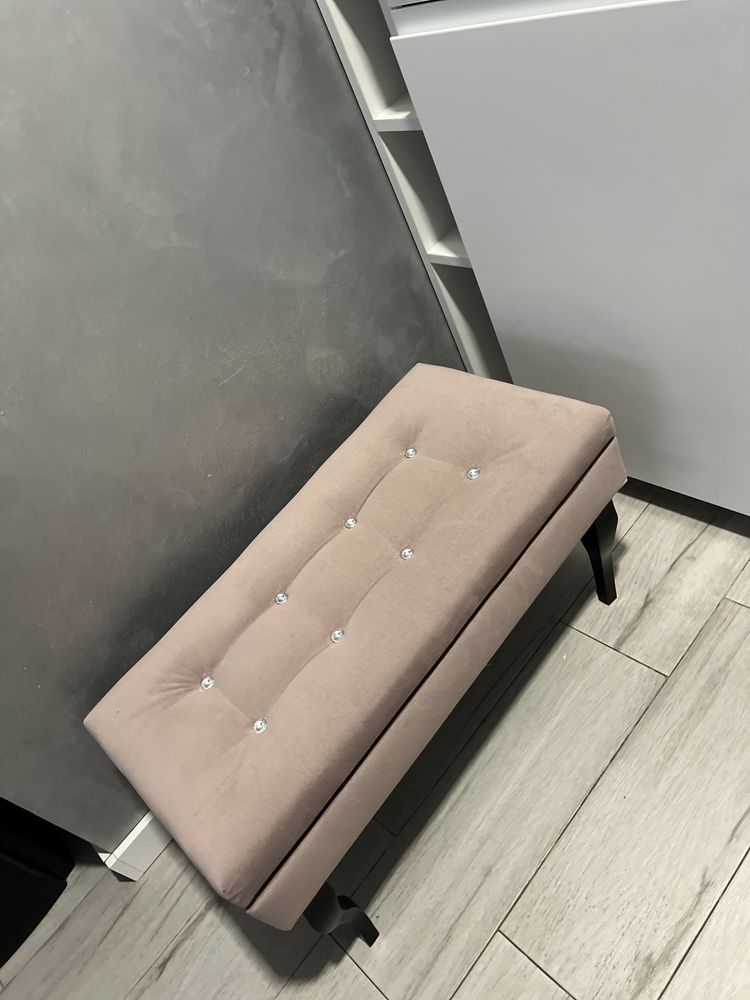 Pufa róż glamour diament