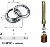 Oczka 100 szt do plandeki fi16 + zakuwak