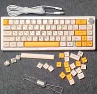 Кастомна механічна бездротова клавіатура GMK67 2,4 Silent Cream Yellow