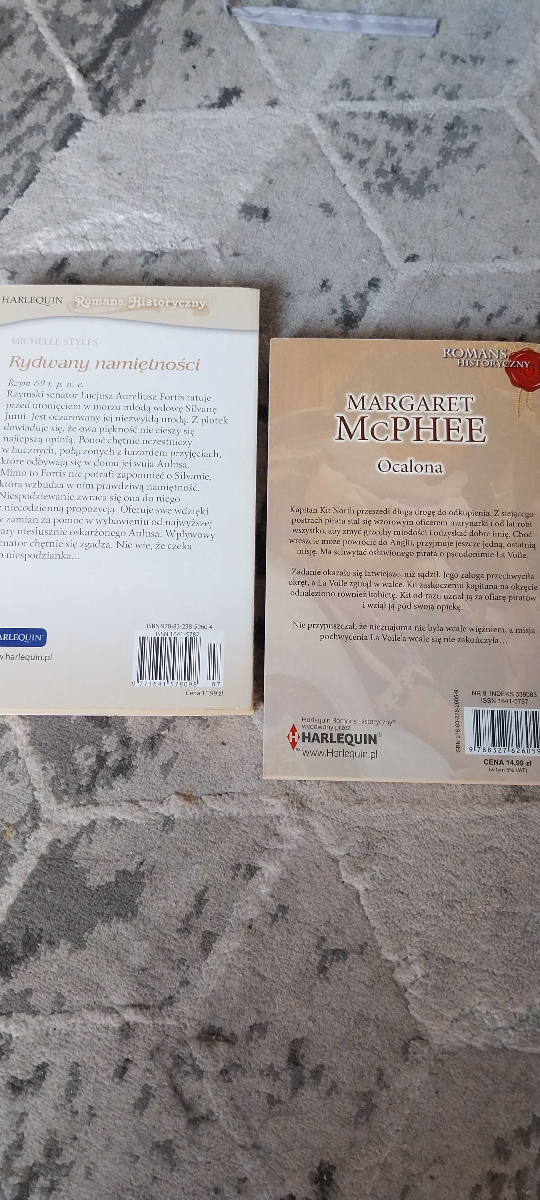 Ksiązki .Harlequiny romanse historyczne.