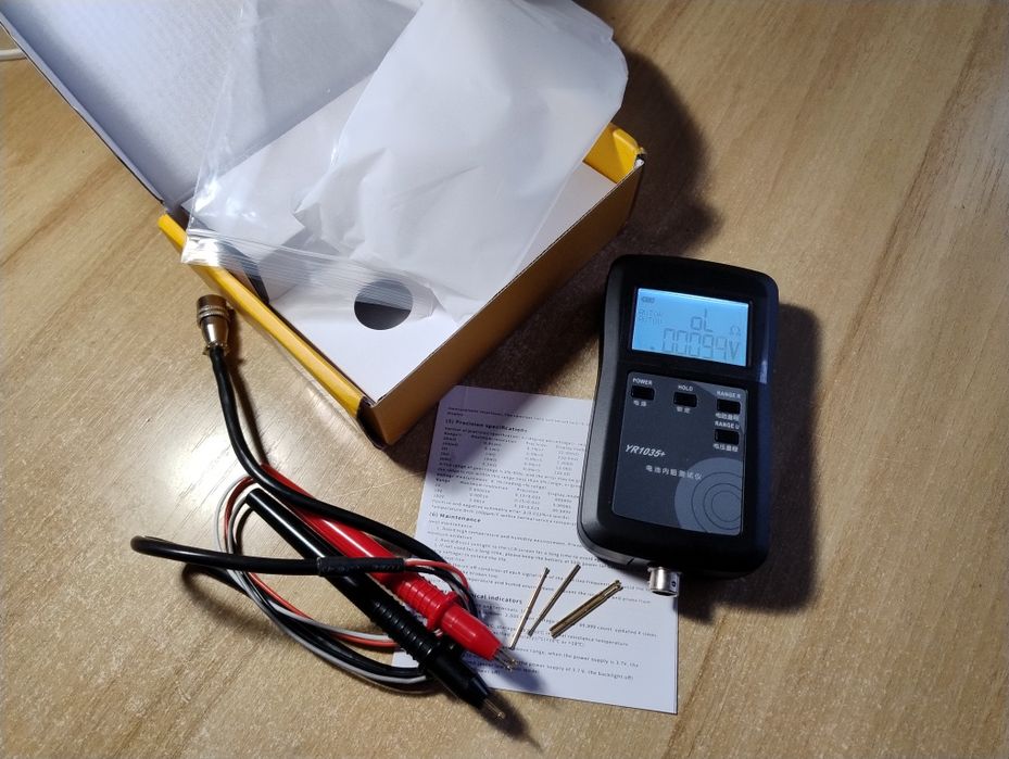 Тестер внутреннего сопротивления аккумуляторов YR1035+