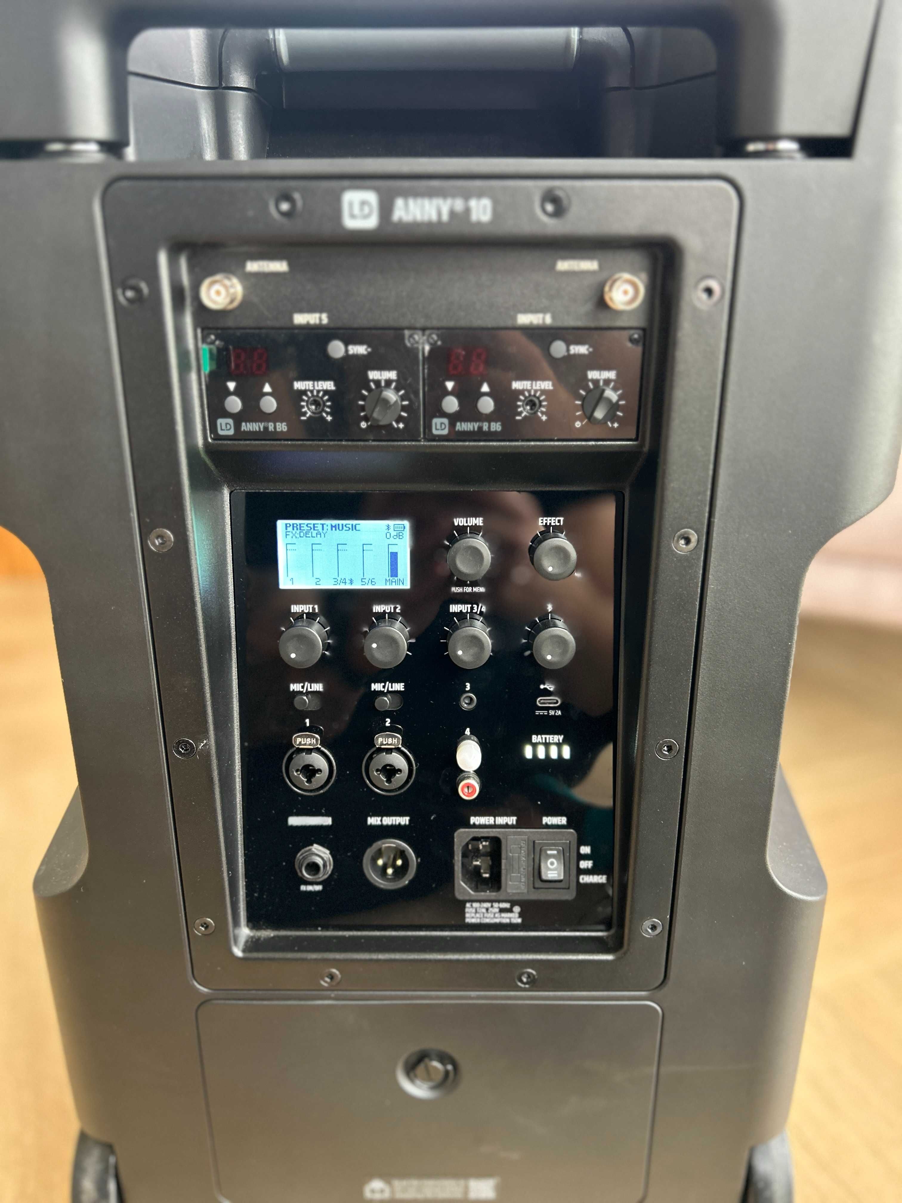 LD ANNY 10 głośnik Bluetooth z akumulatorem MIKROFONY karaoke fitness