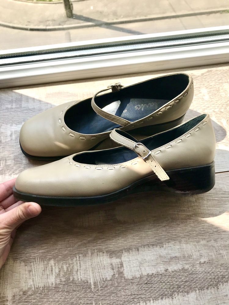 Clarks туфли кожаные балетки мокасины 38 р 24,5см