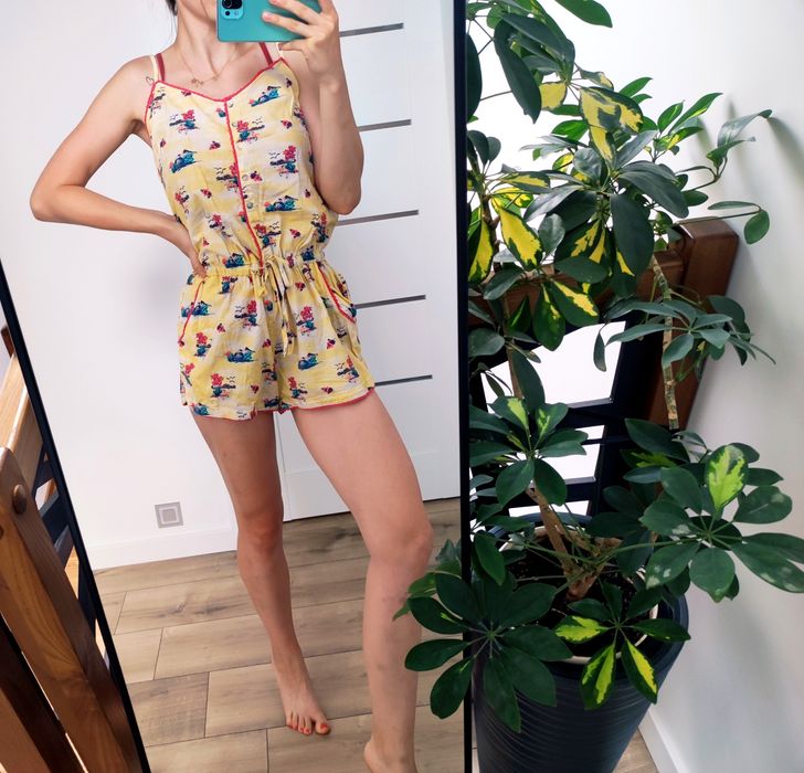 Kombinezon piękny żółty dopasowany idealny na lato F&F