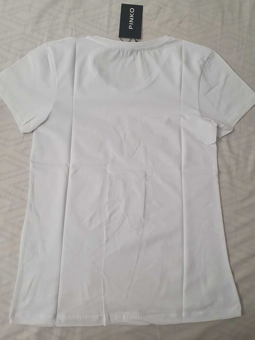 NOWA damska koszulka Pinko t-shirt jaskółki bluzka pp biała xxl 44