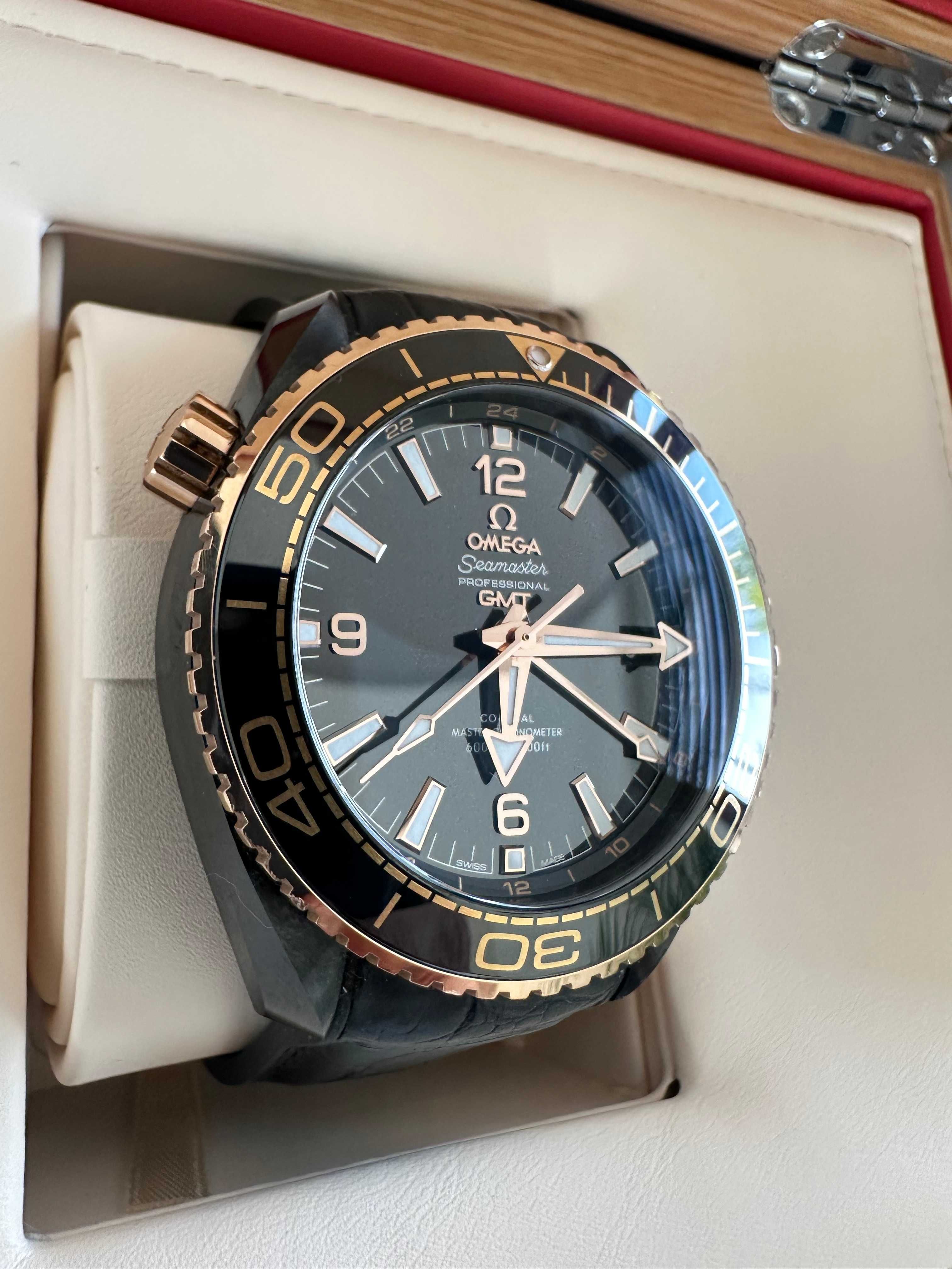 Omega Seamaster Planet Ocean Deep Black Złoto 18K