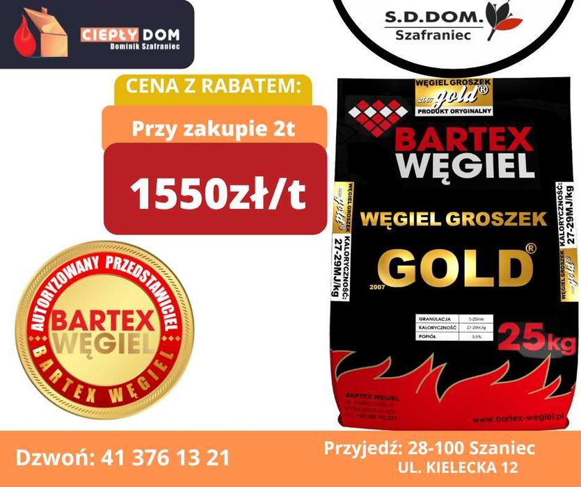 Bartex Silver i Gold, Pellet Olczyk darmowa dostawa 20 km od Szańca!