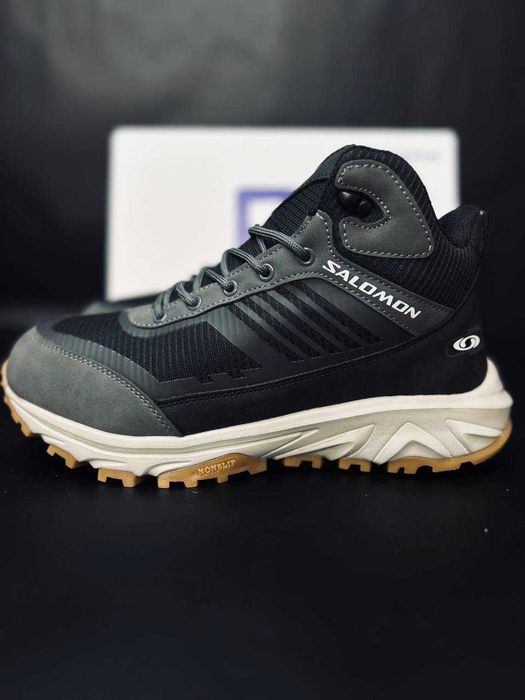 мужские зимние ботинки  salomon+7 -21 супер теплые кроссовки саламон