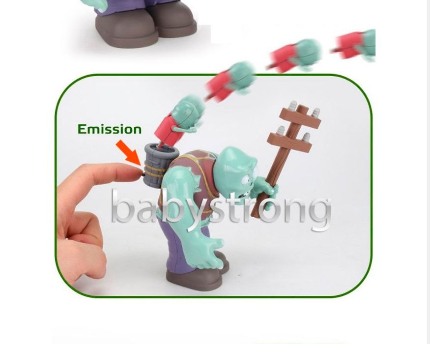 Игрушка Зомби Бос Большой с Катапультой Растения против зомби Подарок