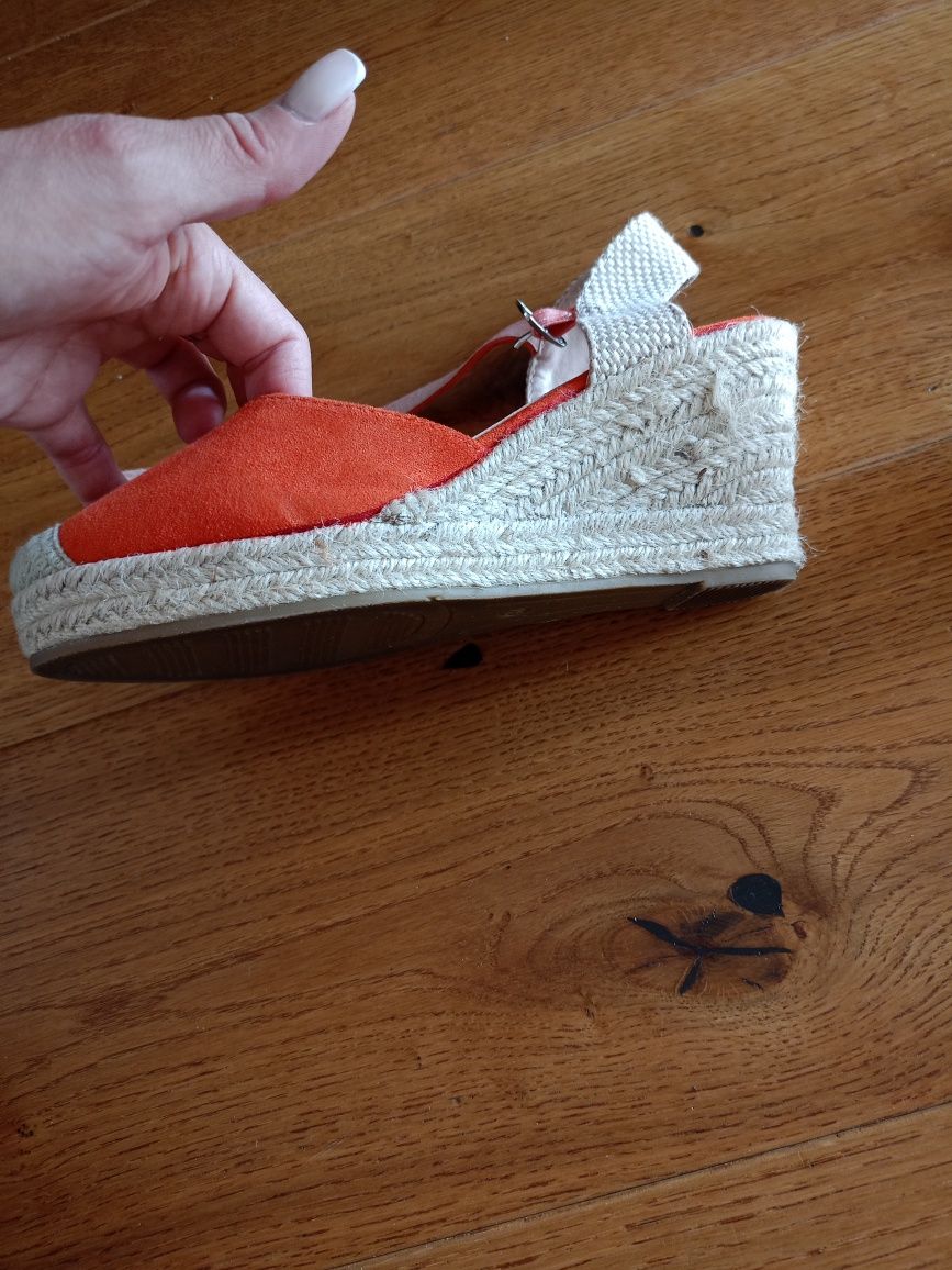 Espadryle pomarańczowe 36