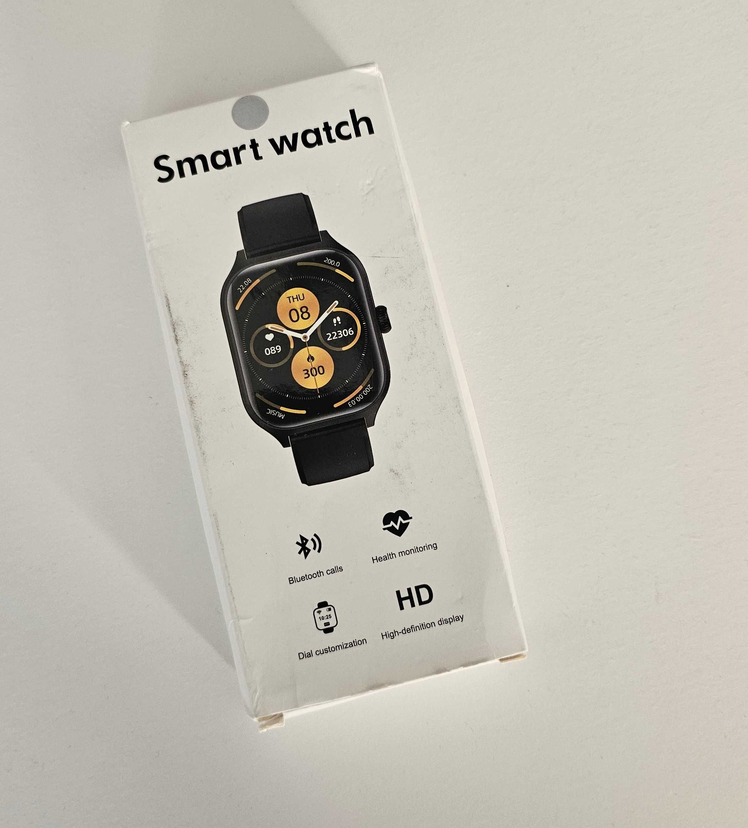 Zegarek Smartwatch smart opaska duży 2.01 kwadratowa koperta silver