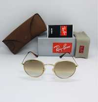 Солнцезащитные круглые очки Ray Ban Round Metal 3447 gBrown 50м стекло