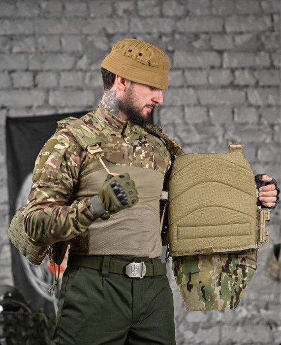 Плитоноска посилена Attack Statix Cordura 1000 MOLLE мультикам