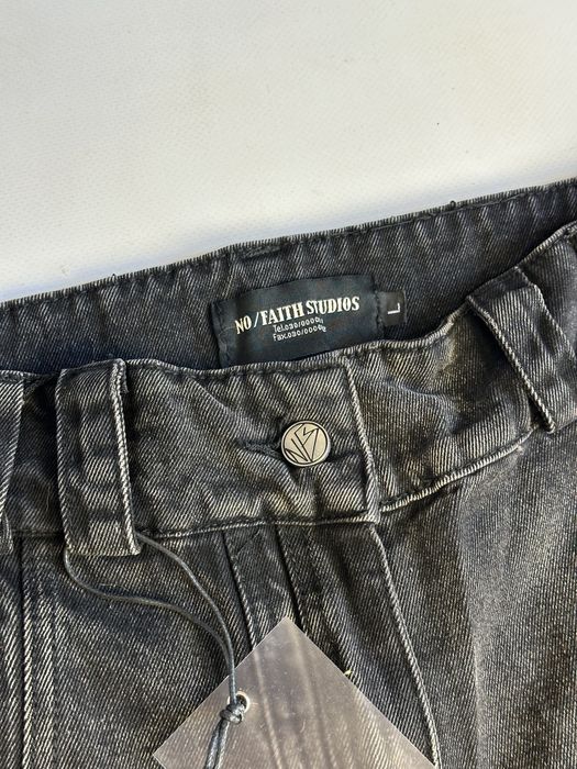 NFS NO FAITH STUDIOS baggy faded jeans archive opium джинсы черные S M