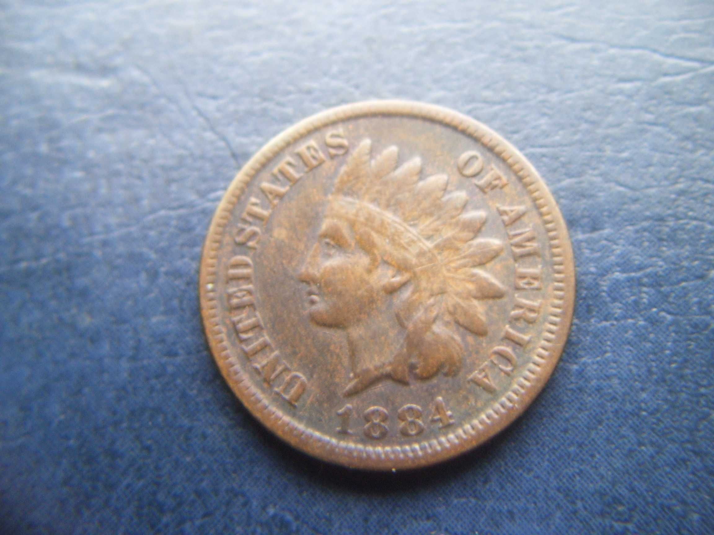 Stare monety 1 cent 1884 USA