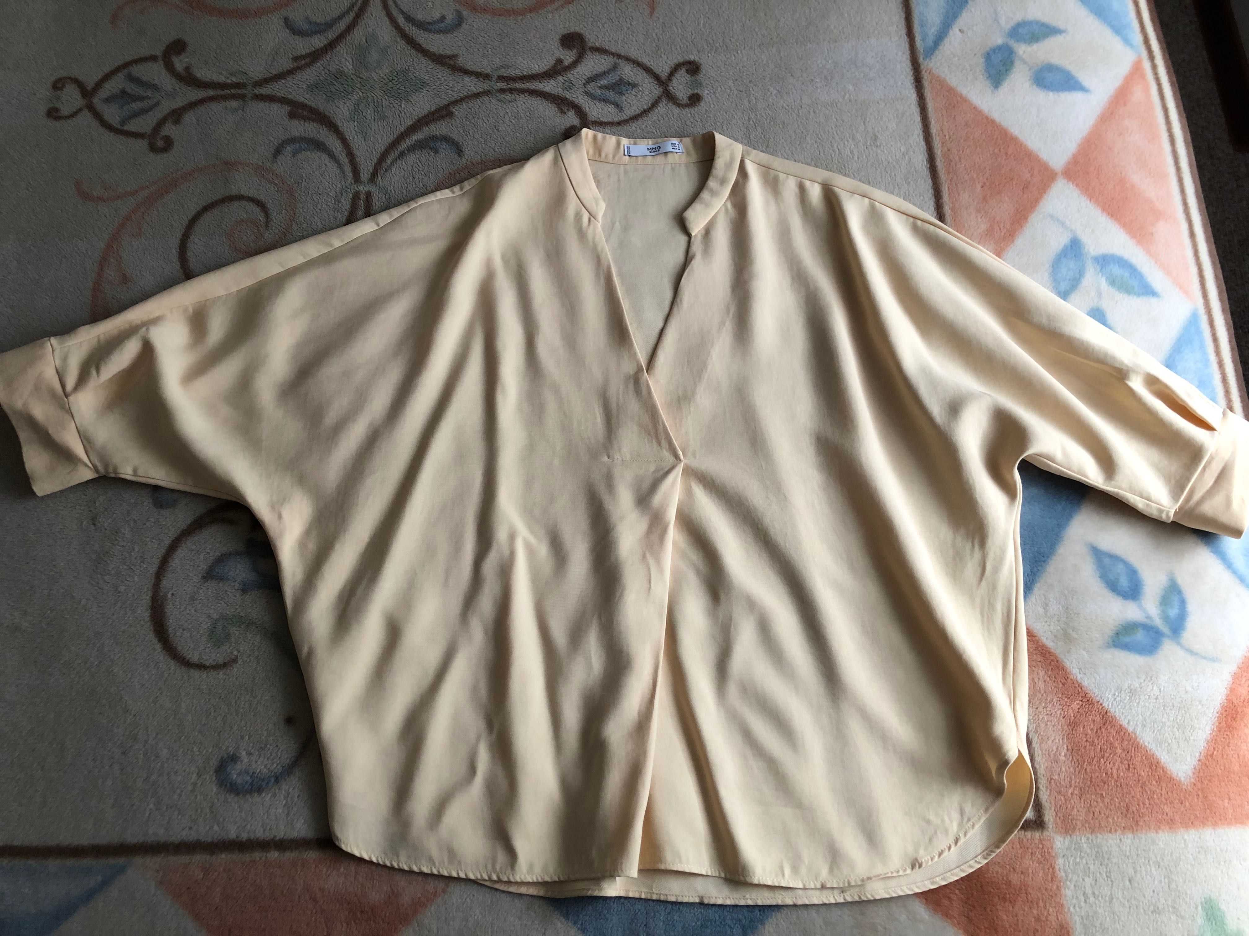 Mango elegancka bluzka kimonowa wanilia M cena z wysyłką okazja