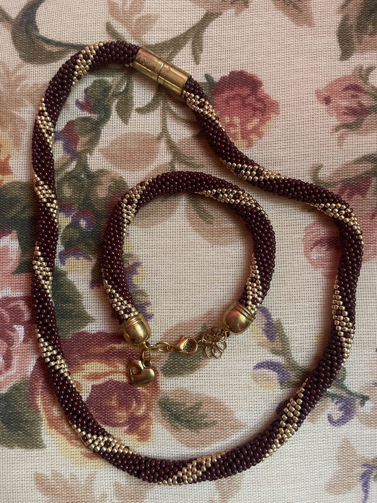 Bransoletka naszyjnik biżuteria handmade rękodzieło nowa