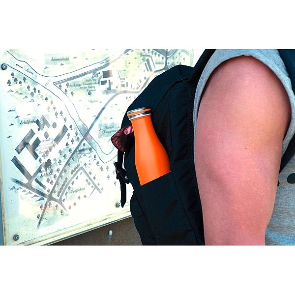 Butelka termiczna, stalowa, 0,5 l, pomarańczowa / Lurch