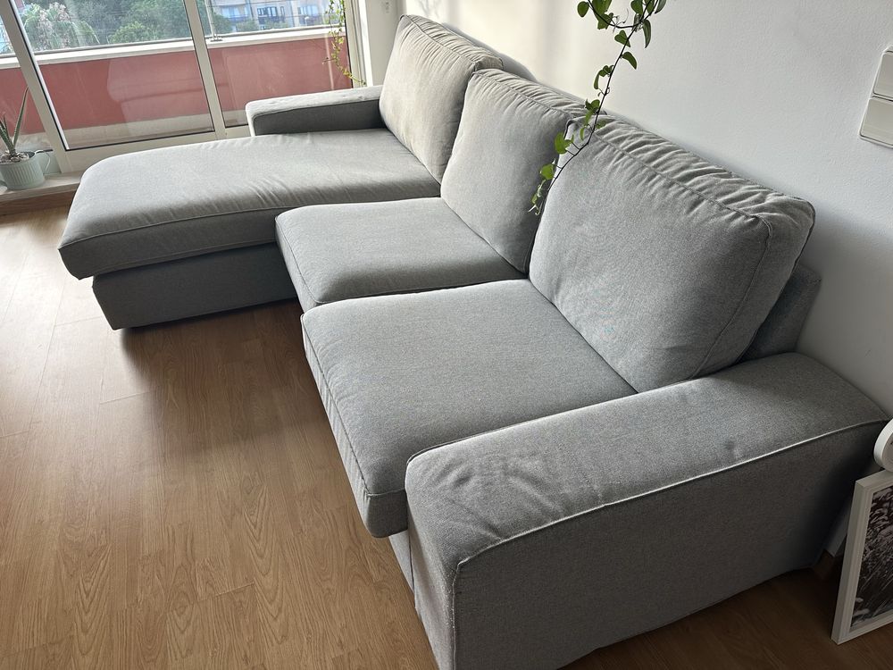 Sofa 3 lugares c/chaise longue KIVIK