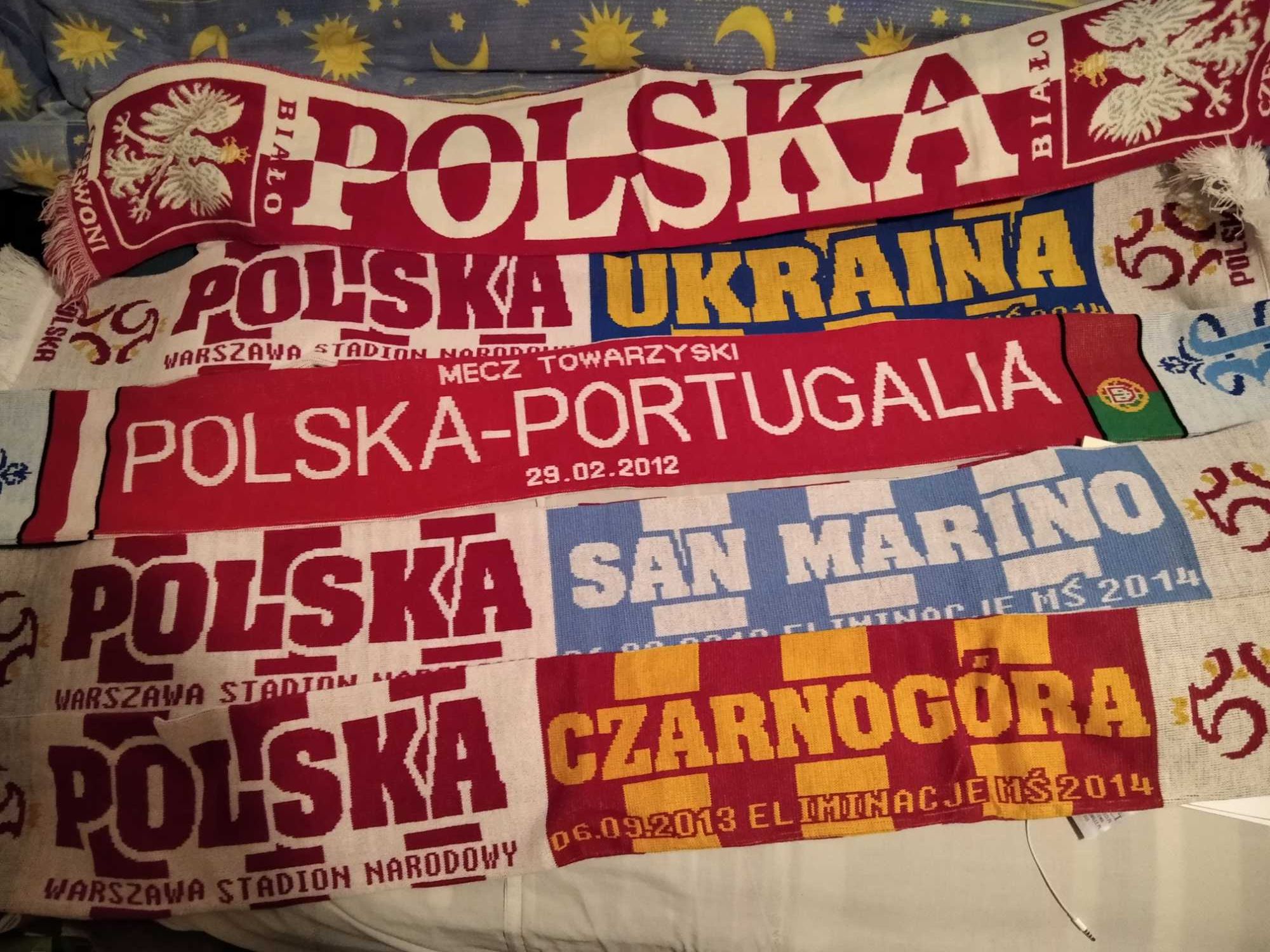 Szaliki Polska-San marino, Polska-Czarnogóra, Polska-Ukraina,
