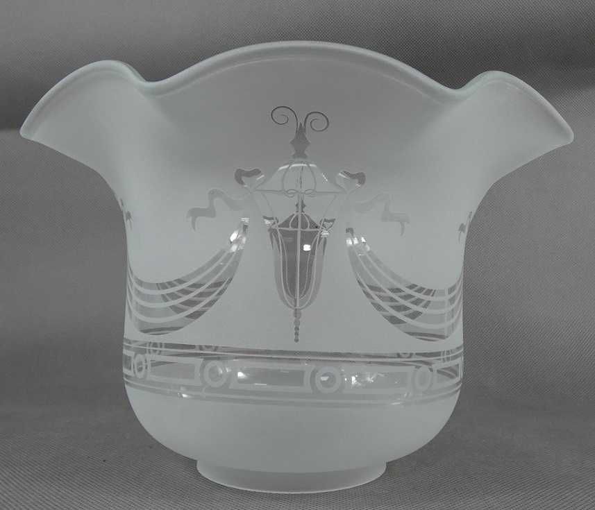 Biały TULIPAN klosz LAMPA NAFTOWA secesja 8,7 cm