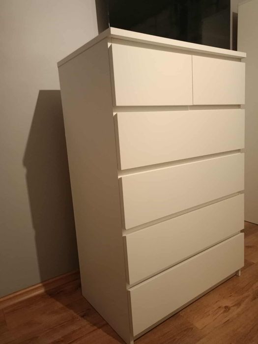 IKEA MALM Komoda 6 szuflad biały 80x123 cm