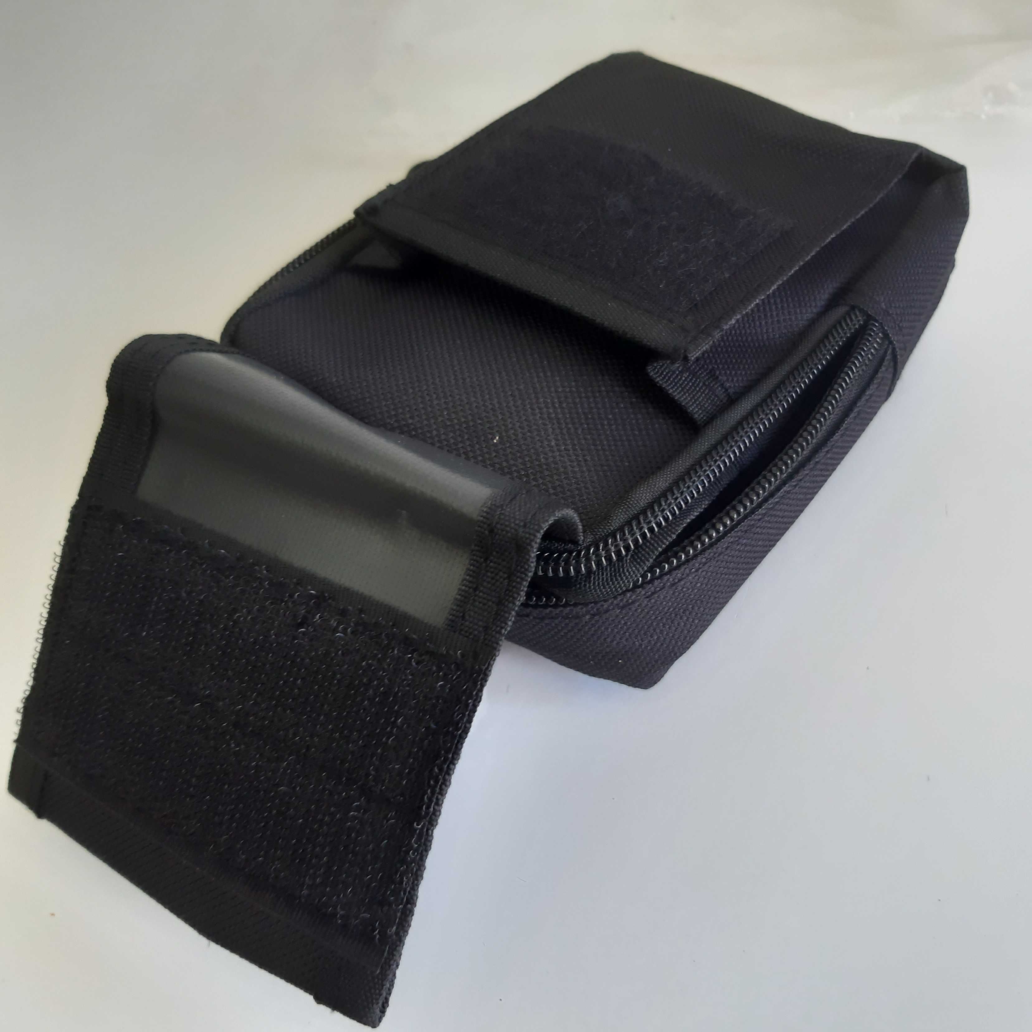 Pequena Bolsa Preta Nova p/ Cinto Cintura 13x10x5cm