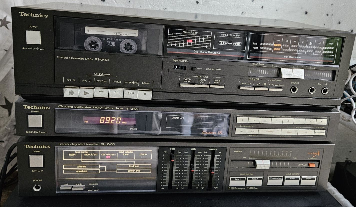 Technics SU-Z400 RS-D450 ST-Z400 wieża wzmacniacz radio magnetofon