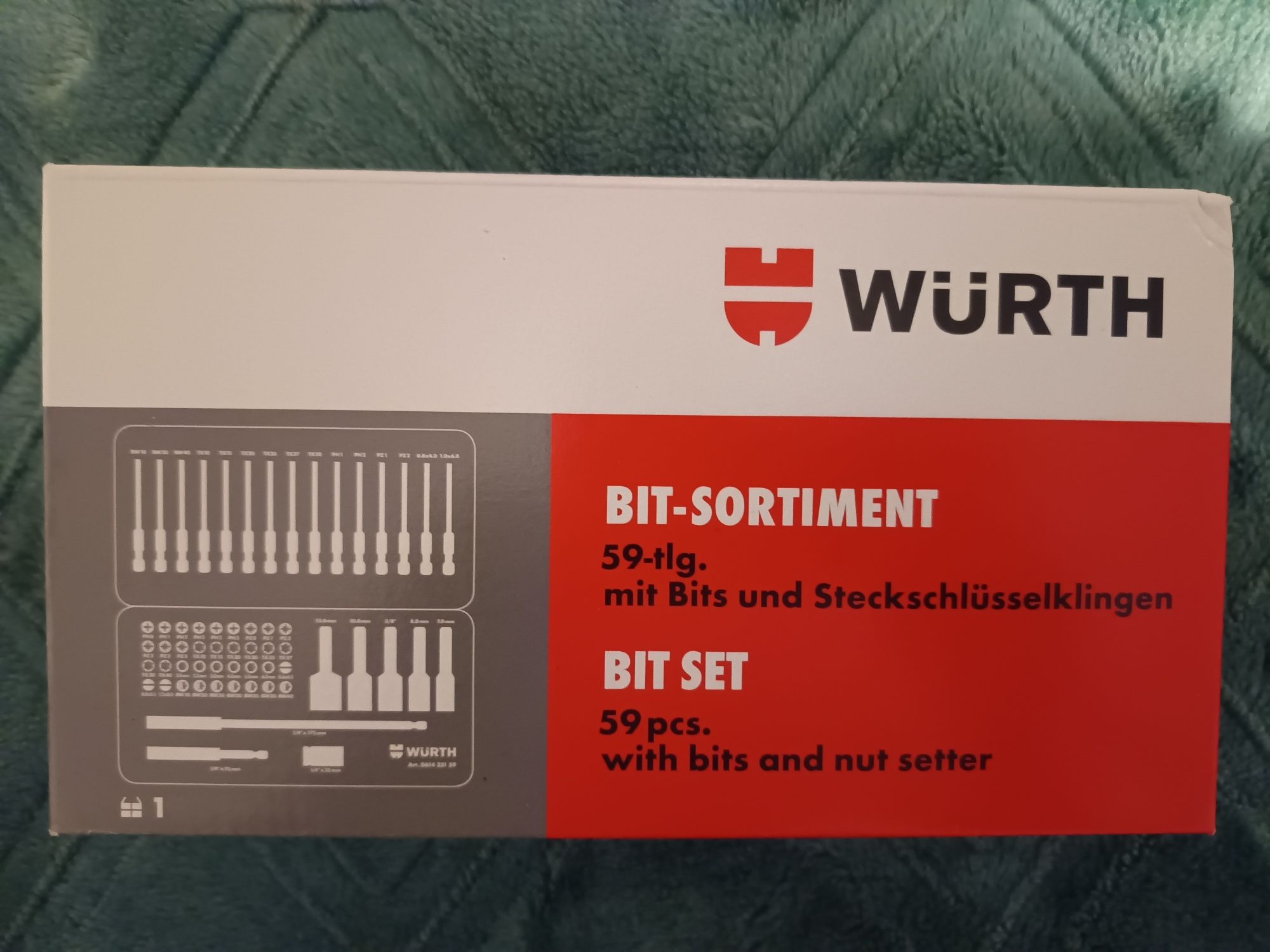 WURTH !!! Zestaw bitów 1/4” 59 elementów !!! Nowe !!!