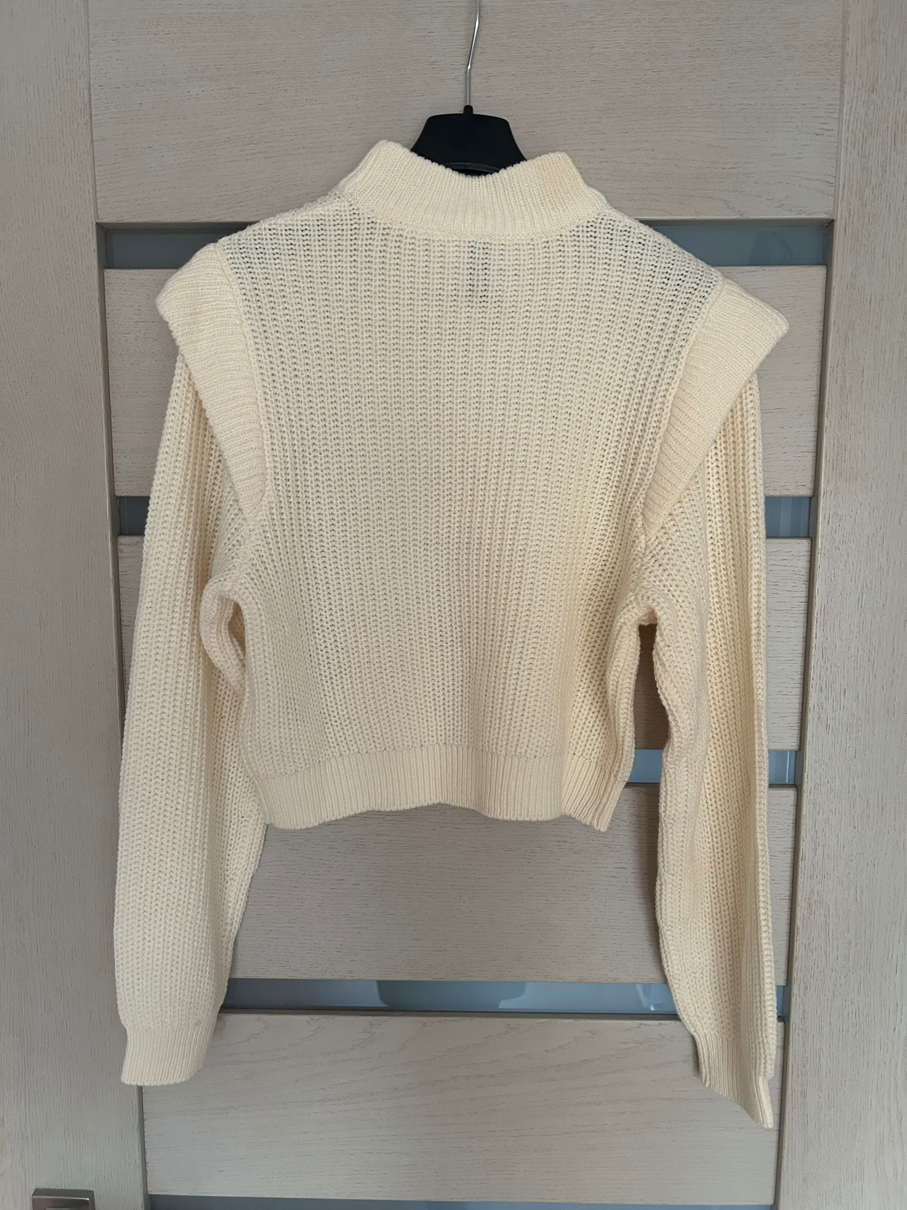 H&M kremowy sweterek z dzianiny rozmiar S.