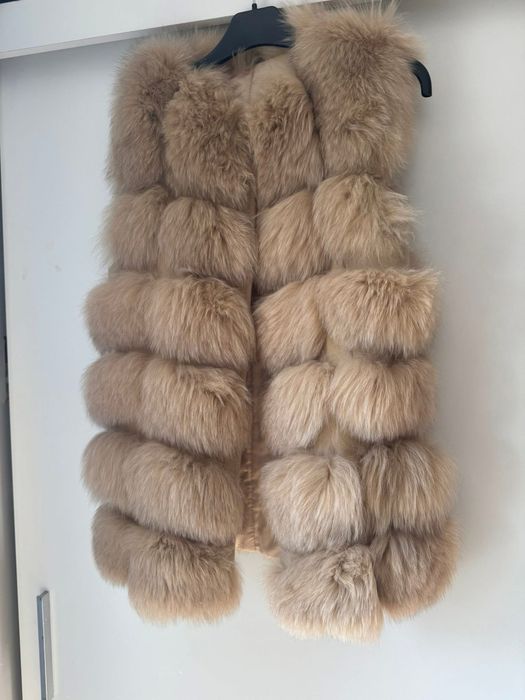 Kazmielka bezowa futro naturalne