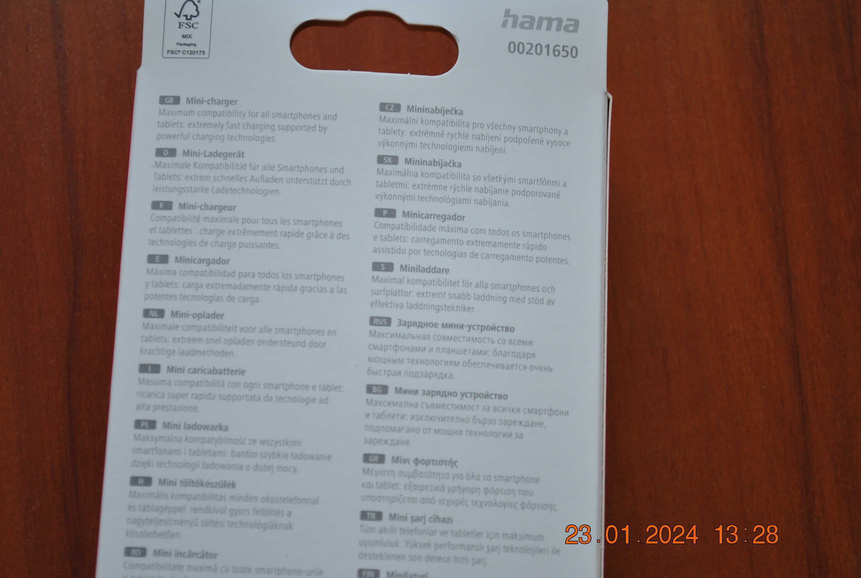 markowa ładowarka telefon ,smartfon hama 20w