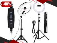 LAMPA PIERŚCIENIOWA Statyw 220cm Led Ring 80W + Gratis