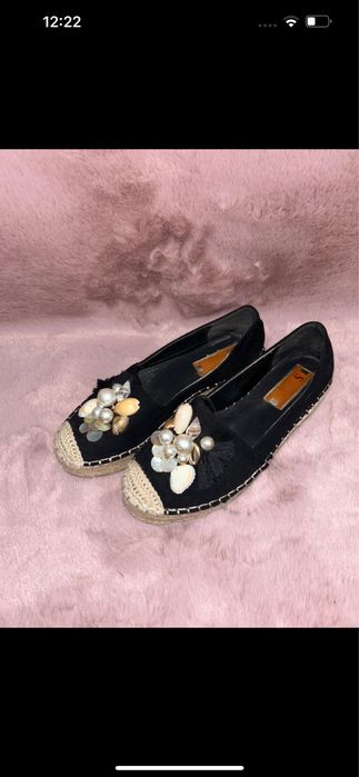 Czarne espadryle rozmiar 37