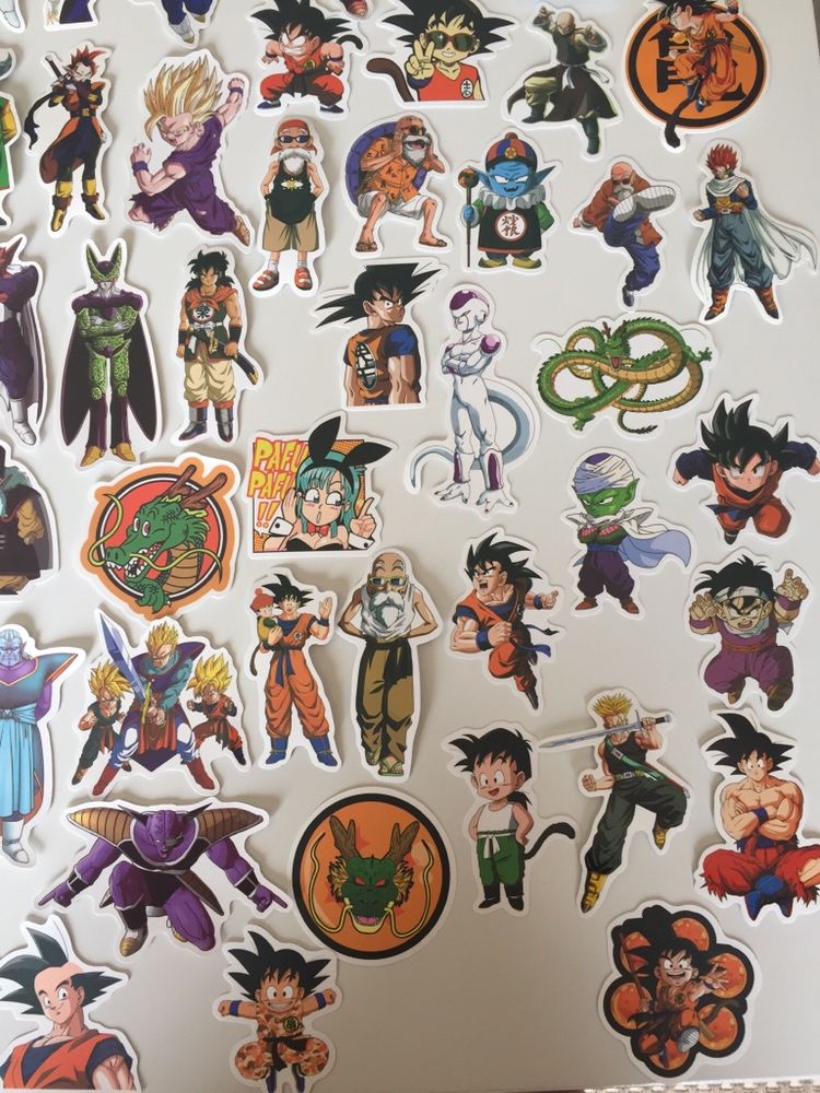 Autocolantes Dragon Ball Z, GT e Super