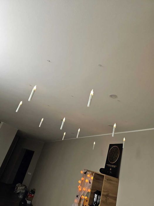 24 шт Плаваючі свічки Гаррі Поттер. Літаючі свічки з паличкою