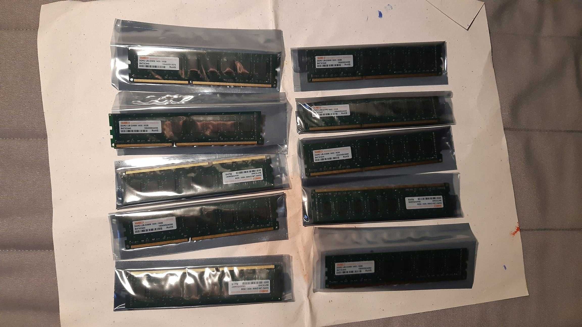 Memória Waris DDR3 - 1600Mhz - 8GB RAM Módulos - nunca usados