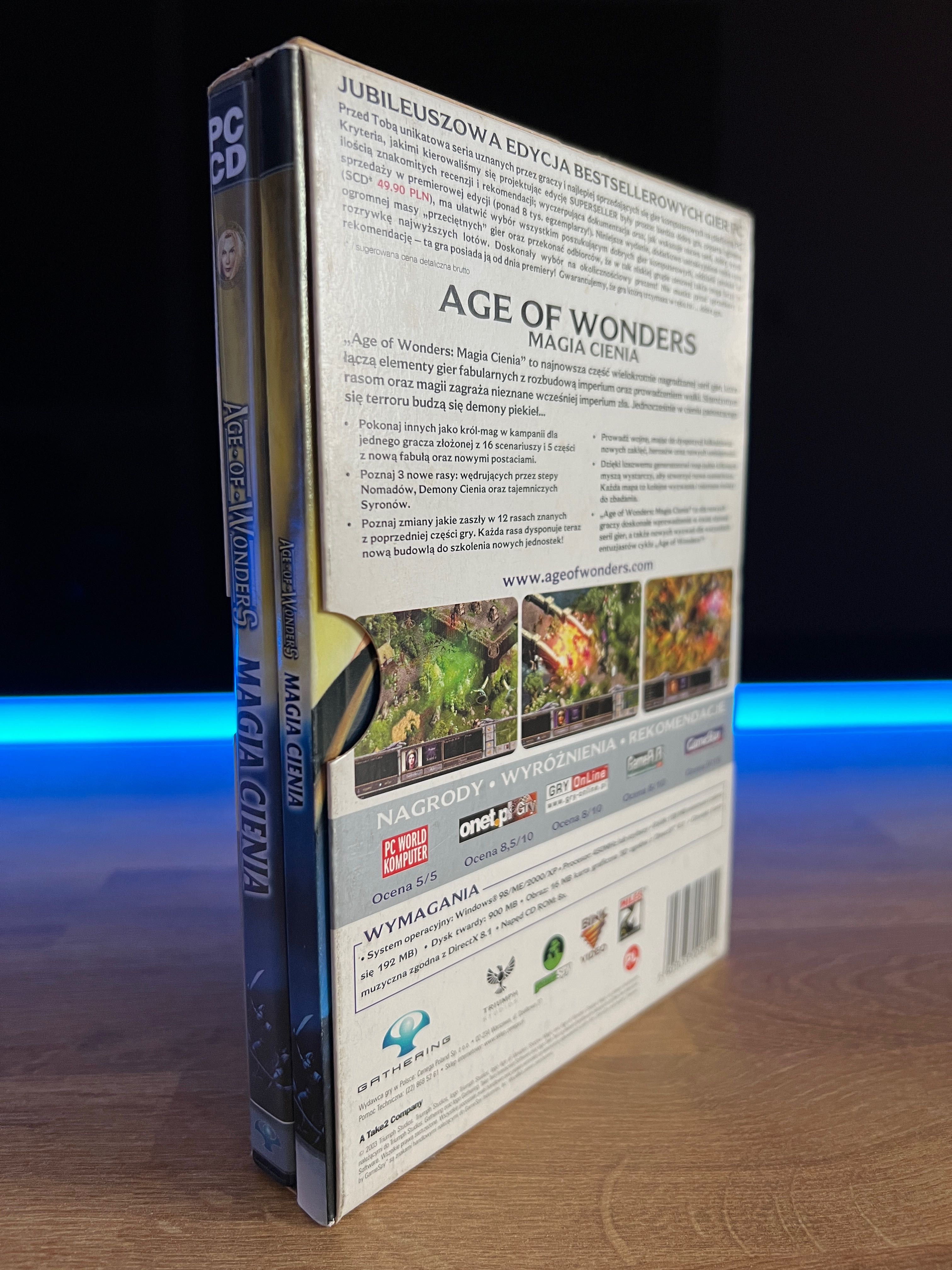 Age of Wonders Magia Cienia (PC PL 2003) slipcase kompletne wydanie
