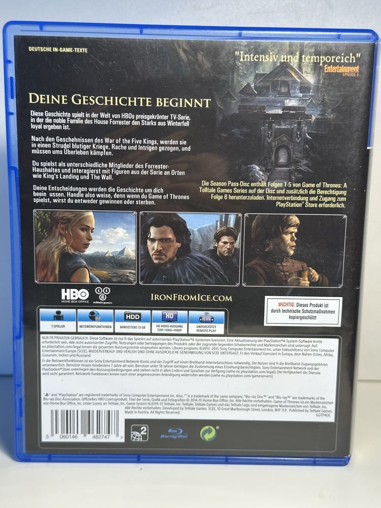 A Telltale Games Series Gra o Tron Game of Thrones PS4