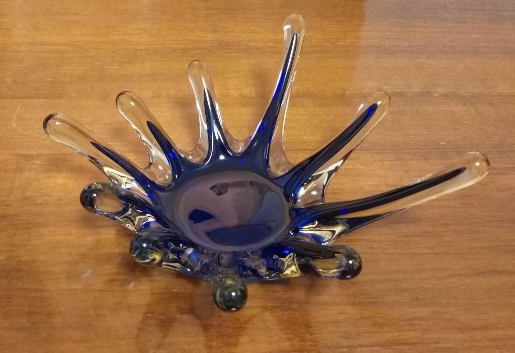 Декоративная пепельница "Медуза" цветное стекло
