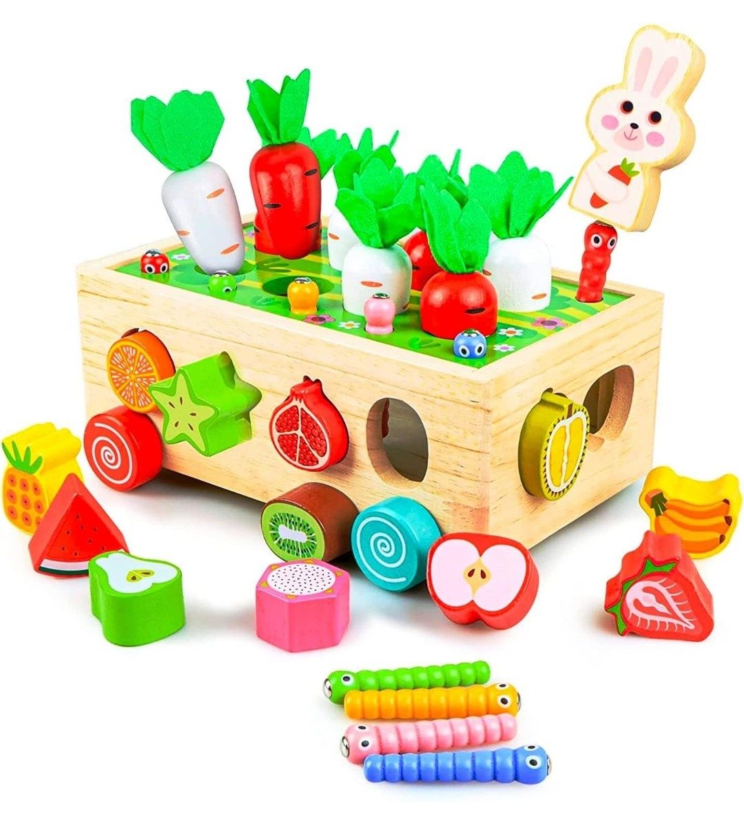 Brinquedo didático de madeira para bebé
