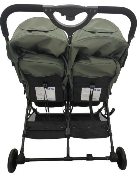 Carrinho Duplo Mellizo 0-3 Anos – Preto / Verde / Camel