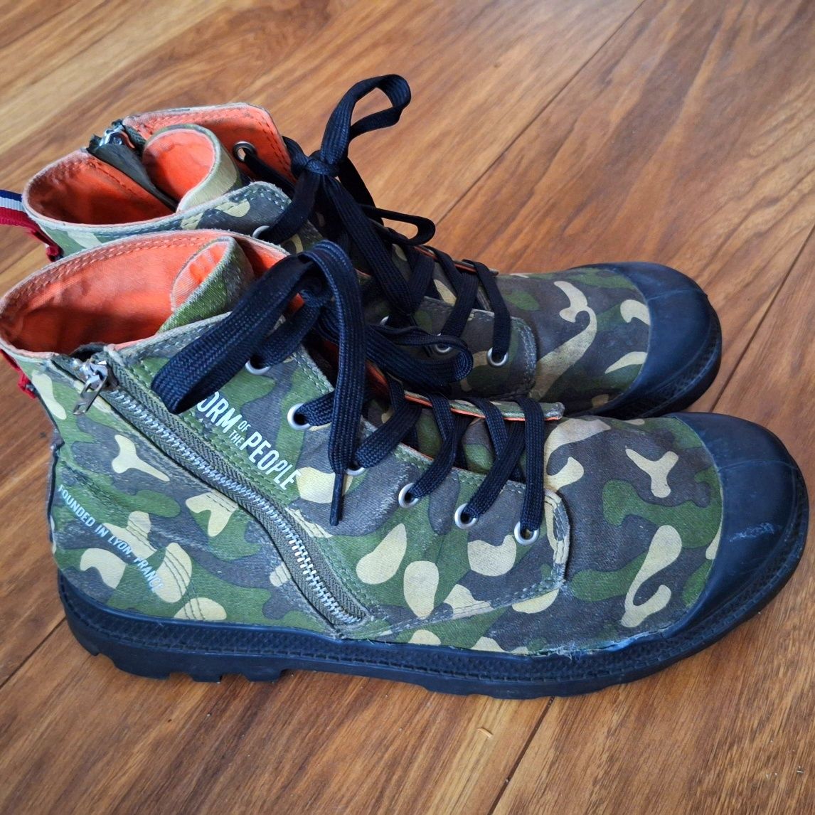 Buty Palladium moro PAMPA HI OUTZIP Uniform Camouflage 44 trapery camo