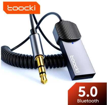 Bluetooth 5.1 Адаптер Toocki USB AUX jack 3.5mm с микрофоном
