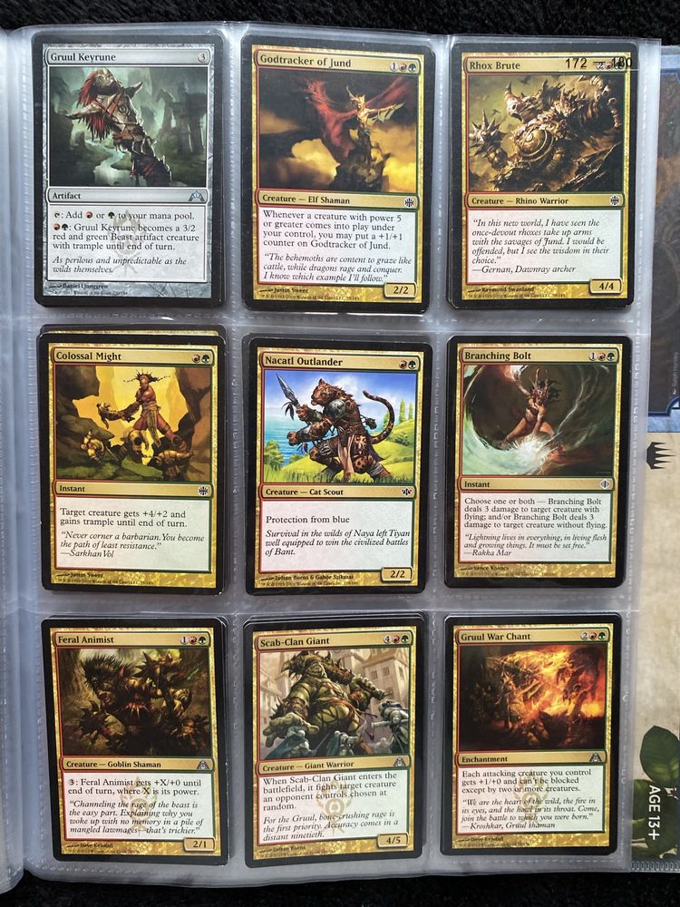 Magic the gathering Kolekcja 38 kart Gruul + 1000 kart kazda inna