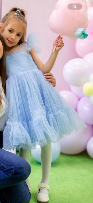 Сукня дитяча на 3 4 7 8 9 років блакитна плаття 98 104 голубе дитяче