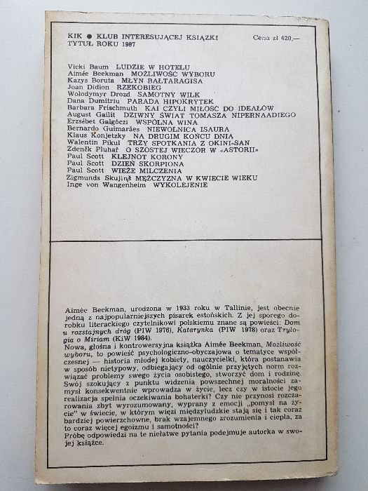 Aimee Beekman "Możliwość wyboru"